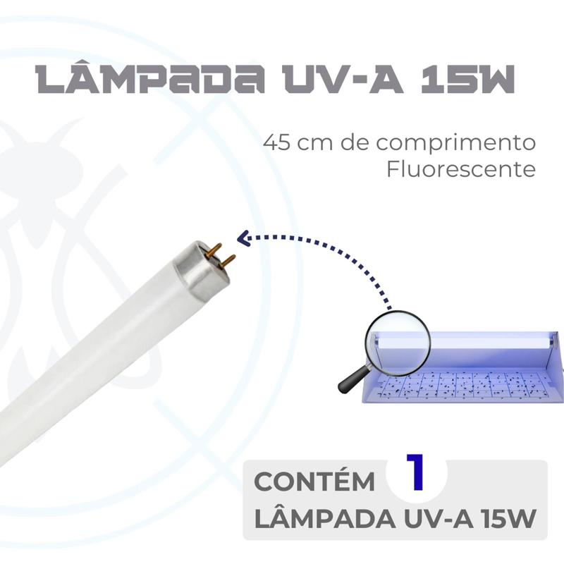 Lâmpada Luz Negra UV-A 15W para Pega Mosca - Armadilha para